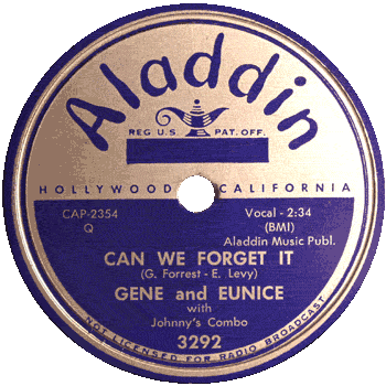 Gene And Eunice - Can We Forget It Aladdin 78