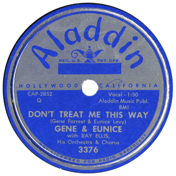 Gene And Eunice - Don't Treat Me This Way Aladdin 78