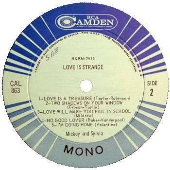 Mickey And Sylvia Mono LP Label RCA