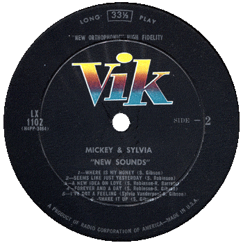 Mickey And Sylvia LP Label 2