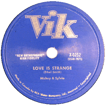 Mickey And Sylvia - Love Is Strange 78 Vik  Canada