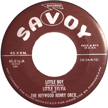 Sylvia - Little Boy Savoy 45