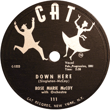 Rose Marie McCoy - Down Here 78