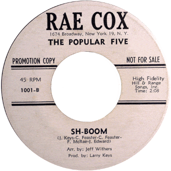 Popular Five - Sh-Boom Rae Cox Promo