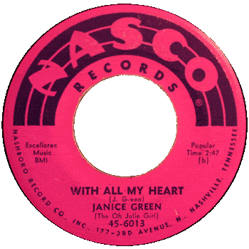Jackie Green - With All My Heart Stock 45