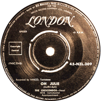 Crescendos - Oh Julie London NZ 45