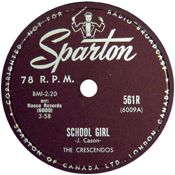 Crescendos -School Girl  Sparton 78