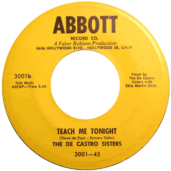 De Castro Sisters - Teach Me Tonight 45