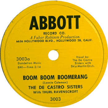 De Castro Sisters - Boom Boom Boomerang 78