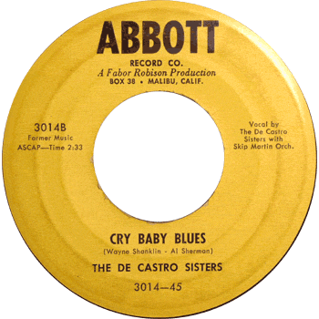 De Castro Sisters - Cry Baby Blues Stock