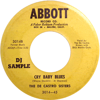 De Castro Sisters - Cry Baby Blues Promo