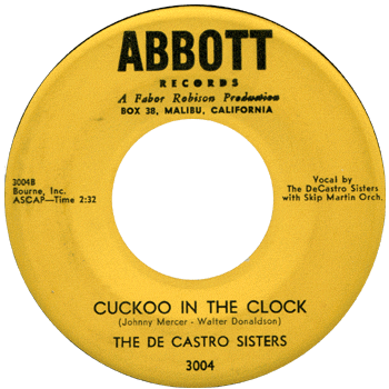 De Castro Sisters - Cuckoo In The Clock 45