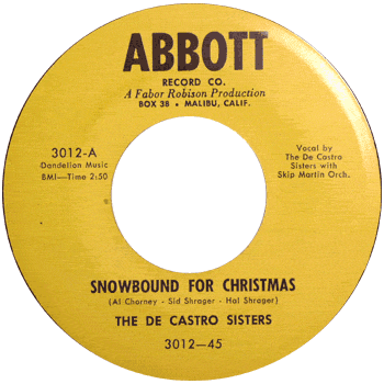 De Castro Sisters - Snowbound For Christmas