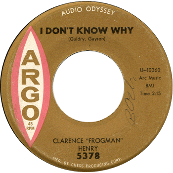 Clarence Henry - I Don't Know Why