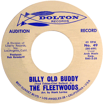 Fleetwoods - Billy Old Buddy Promo