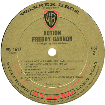 Freddie Cannon - Action Stereo LP Label 2