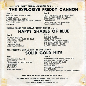 Freddy Cannon - Transister Sister Sleeve Back
