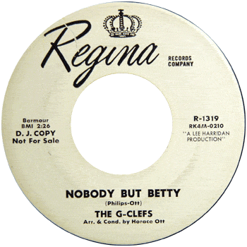 G-Clefs - Nobody But Betty Regina Promo