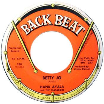 Hank Ayala And The Matadors - Betty Jo