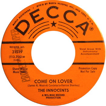 Innocents - Come On Lover Decca Promo