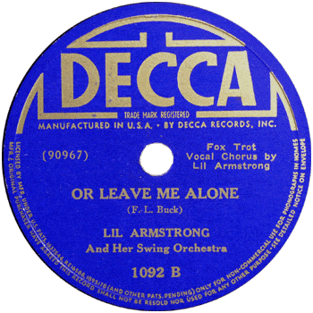 Lil Armstrong Or Leave Me Alone 78