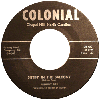 Johnny Dee - Sittin In The Balcony Colonial 45 2
