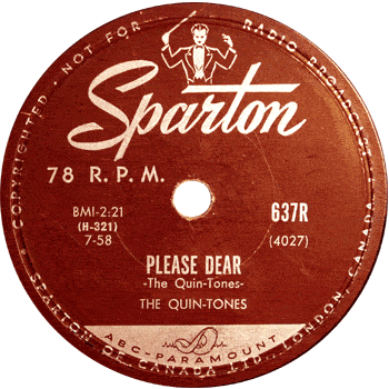 Quintones - Please Dear Sparton 78