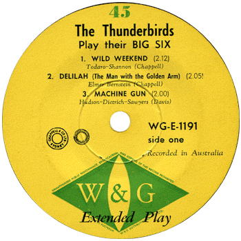 Thunderbirds EP Label 1