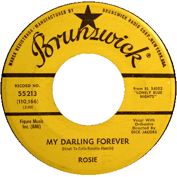 Rosie And The Originals -  My Darling Forever Brunswick Promo