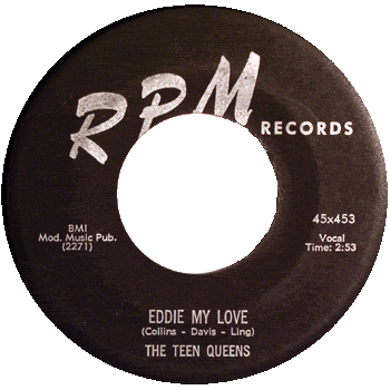 Teen Queens - Eddie My Love 45 black