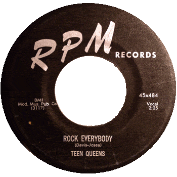 Teen Queens - Rock Everybody Black 45