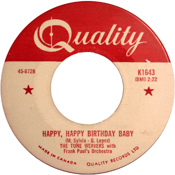 Tune Weavers - Happy Happy Birthday Baby Quality 45