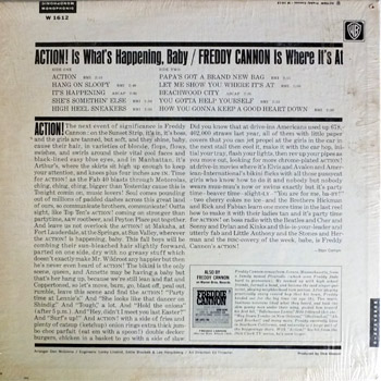 Freddie Cannon - Action Mono LP Back Cover