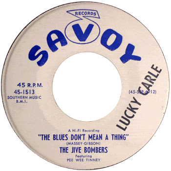 Jive Bombers - Blues Don't Mean A Thing 45 Promo
