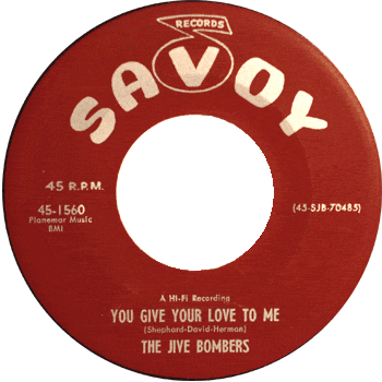 Jive Bombers - You Give Your Love To Me 45 Stock